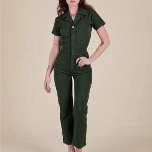Big Bud Press SHORT SLEEVE JUMPSUIT - SWAMP GREEN Small